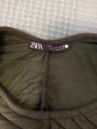 Pantalones culotte acolchados Zara verde
