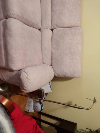 Sofá modular gris claro con relax