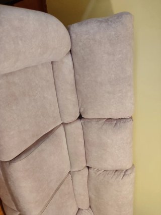 Sofá modular gris claro con relax