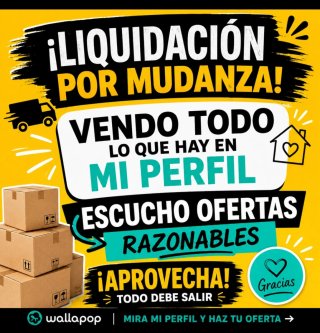 Liquidación por mudanza: ¡Todo a la venta!