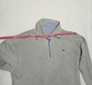 Polo Lacoste Manga Larga Gris – Talla / Size L