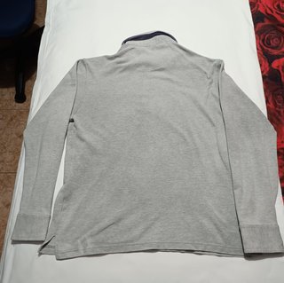 Polo Lacoste Manga Larga Gris – Talla / Size L