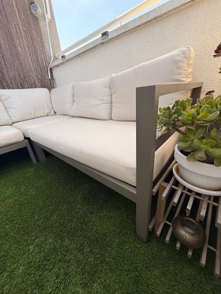 Sofá Rinconera Exterior Jardín Aluminio