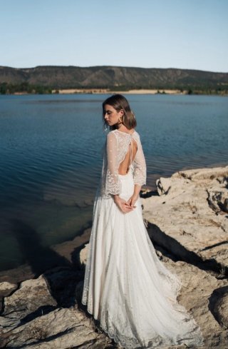 Vestido de Novia Tocador Vintage  Modelo Arena