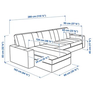 Chaiselongue Kivik Ikea Beige