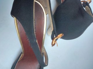 Sandali donna tacco oro 9cm