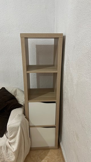 Estantería modular 2 cajones madera