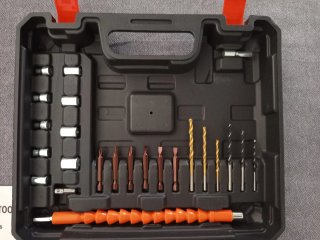 Taladro Atornillador Percutor 21V con Accesorios