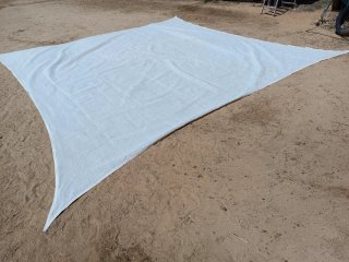 Toldo Vela 5x5m color crema/arena