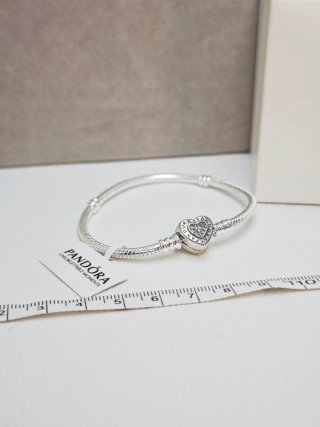 Pulsera Pandora Plata 17cm simétrica con caja