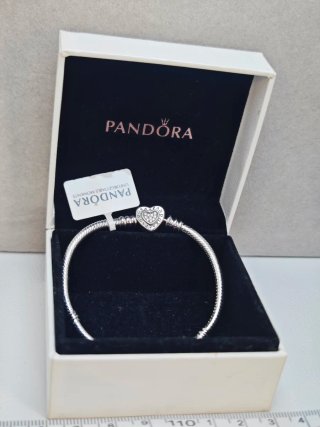 Pulsera Pandora Plata 17cm simétrica con caja