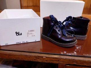 Anfibi Blu Vernice Stell Blu Bambina Tg 22