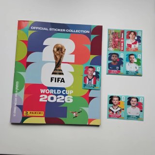 Álbum Mundial 2026 Panini + 6 Cromos + Haaland