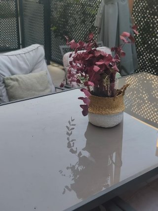 Conjunto de mesa y sillas de jardín.