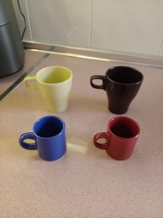 Set 4 Tazas Café/Cortado Cerámica