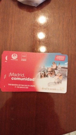 Tarjeta Metro Madrid Papa León XIV 2026
