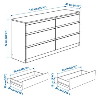 Armario Ikea Blanco 6 Cajones