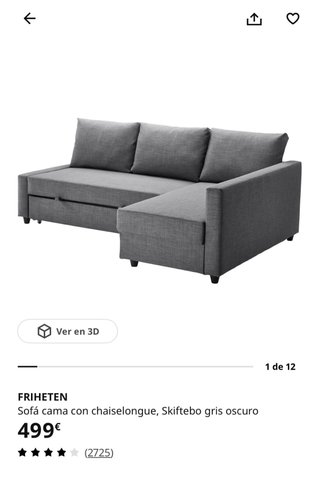 Sofá-cama Friheten gris