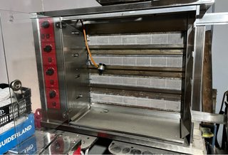 Asador de pollos profesional a gas 4 espadas