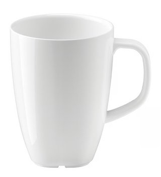 Juego de 23 tazas blancas de cerámica.
