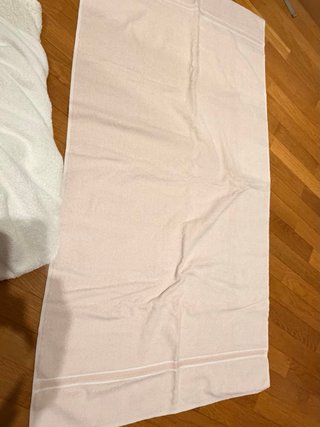 Set 2 Asciugamani Fiori Rosa Bianco