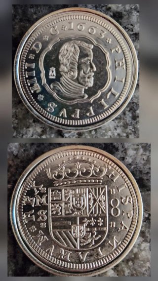 Replica Moneda 8 Reales 1663 (FNMT)