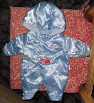 Ropa Baby Born Azul Satinado