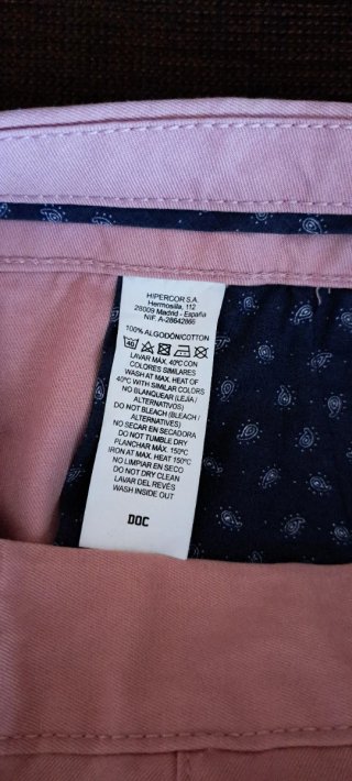 Pantalón corto rosa hombre