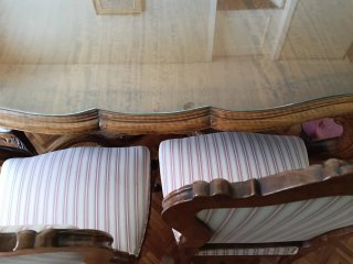 Mesa comedor y 6 sillas años 40