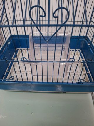 Jaula grande para pájaros azul