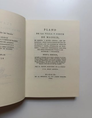 Plano de la Villa y Corte de Madrid.