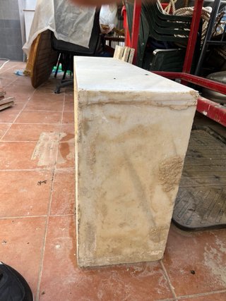 Pila de mármol antigua doble seno