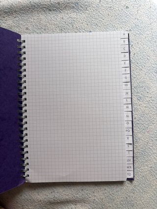Glosario, Agenda/Directorio A-Z Morado