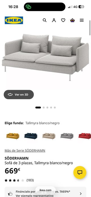 Sofá IKEA Söderhamn 3 plazas