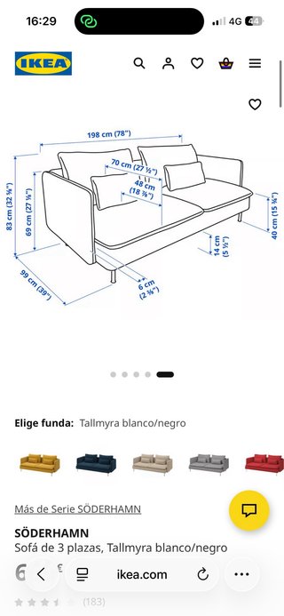 Sofá IKEA Söderhamn 3 plazas