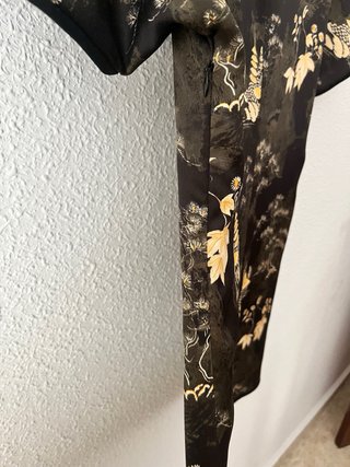 Vestido Chinoise Zara Negro y Dorado
