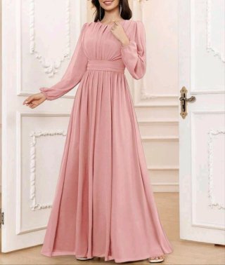 Vestido elegante rosa para ocasiones