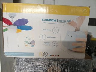 Ventilador de techo infantil multicolor con luz