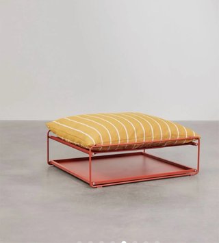 Tavolo da giardino/pouf arancione e giallo