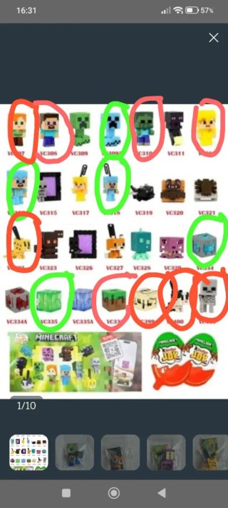 Figuras Minecraft Kinder Joy