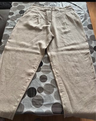 Blazer Lino Zara Talla S Beige Nuevo Sin Etiqueta