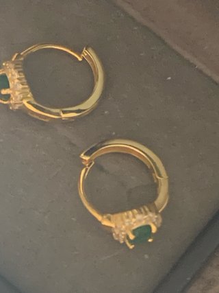 Pendientes flor esmeralda