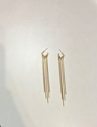 Pendientes largos dorados