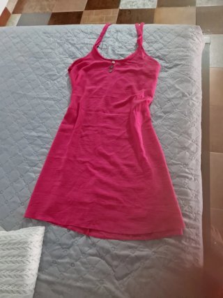 Vestido rosa Tamanho única