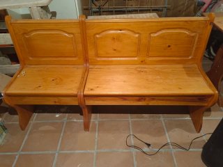 Banco de madera 2 plazas