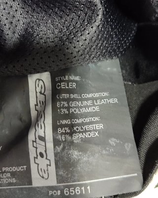 Chaqueta Moto piel Alpinestars Celer Talla 56