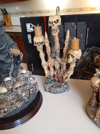 Figuras resina calaveras y grim reaper