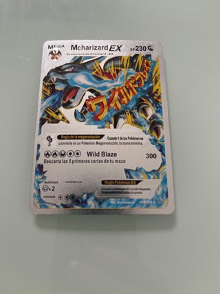 Carta Pokémon Mcharizard EX Plateada