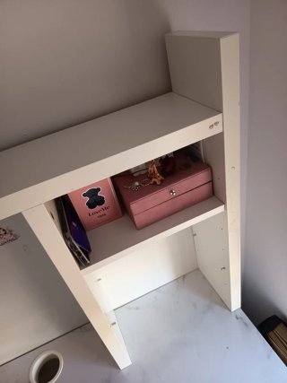 Escritorio Ikea blanco mármol