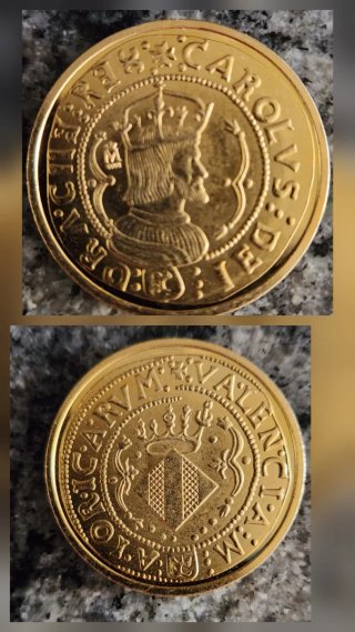 Réplica Moneda 4 Ducados Carlos I FNMT